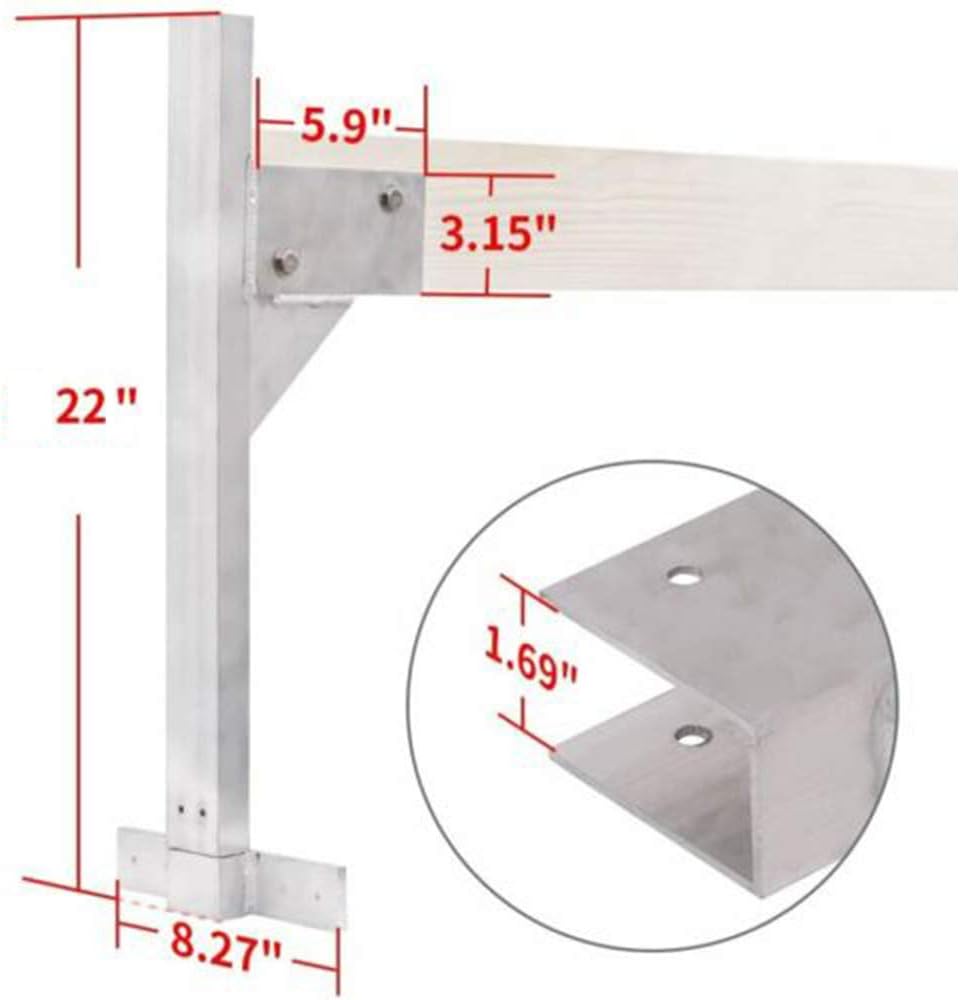 Adjustable Aluminum Roof Ladder Rack Bracket Kit O477
