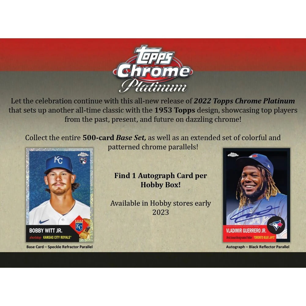 2022 Chrome Platinum Baseball Trading Card Hobby Box 24 Packs Z7142