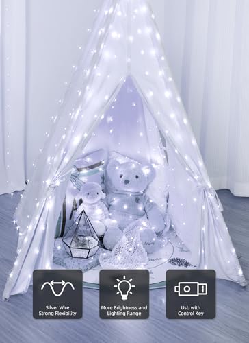 300 LED Blue Fairy Curtain Lights 9.8ft x 9.8ft 1 Pack P22530