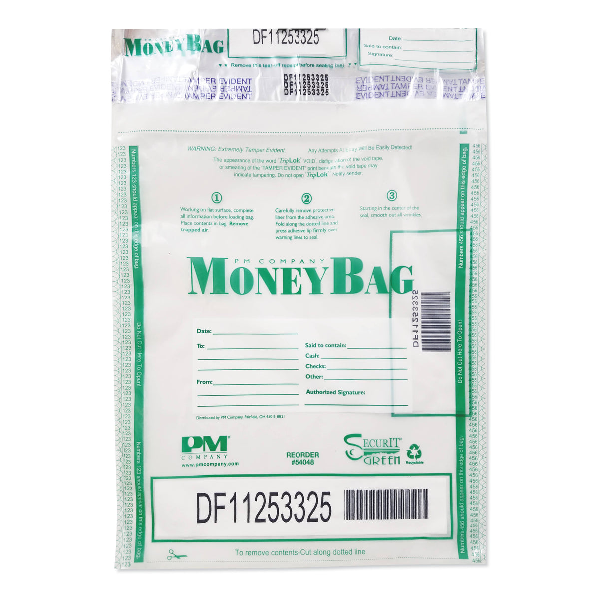 Tamper-Evident Deposit Bags 9 x 12 Clear 100/Pack Z351