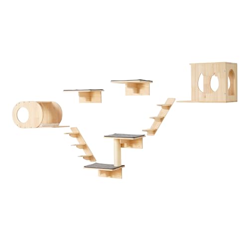 Wall Mounted Cat Shelves Set of 6 T968