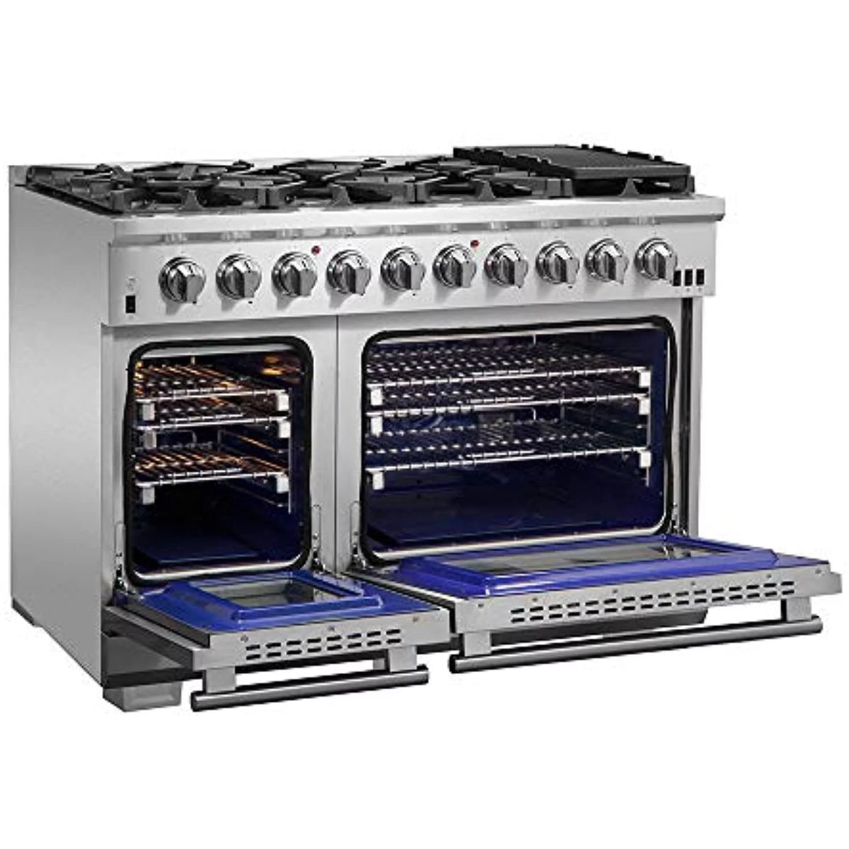 48-inch 8-Gas Burner Freestanding Range with Dual Oven in Stainless Steel Y875180