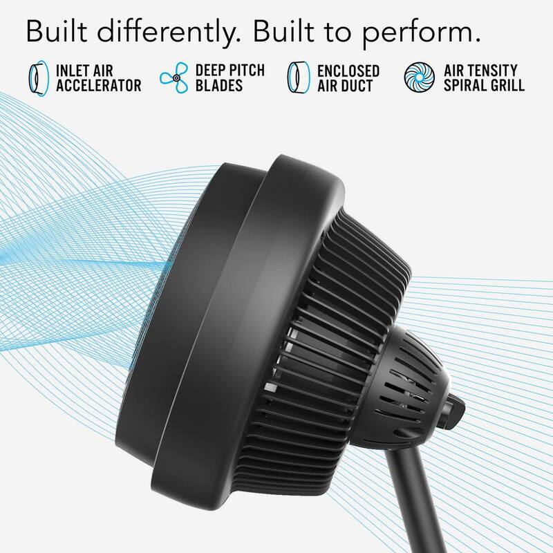 12 in. 3 Speeds Adjustable Height Floor Fan M494222