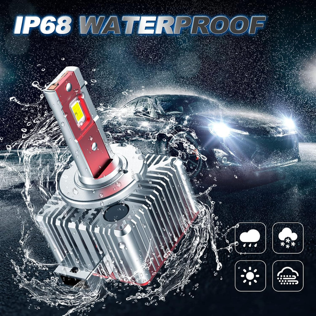 D1S LED Headlight Bulbs 100W 6000K Pack of 2 C742553