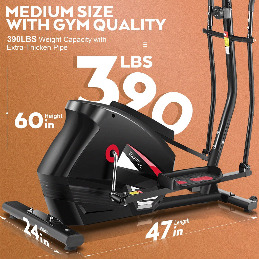 Elliptical Machine with 10 Levels Magnetic Resistance & LCD Display D4645
