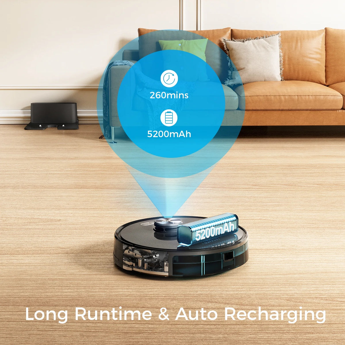6000Pa Suction Lidar Navigation Robot Vacuum and Mop Combo G907