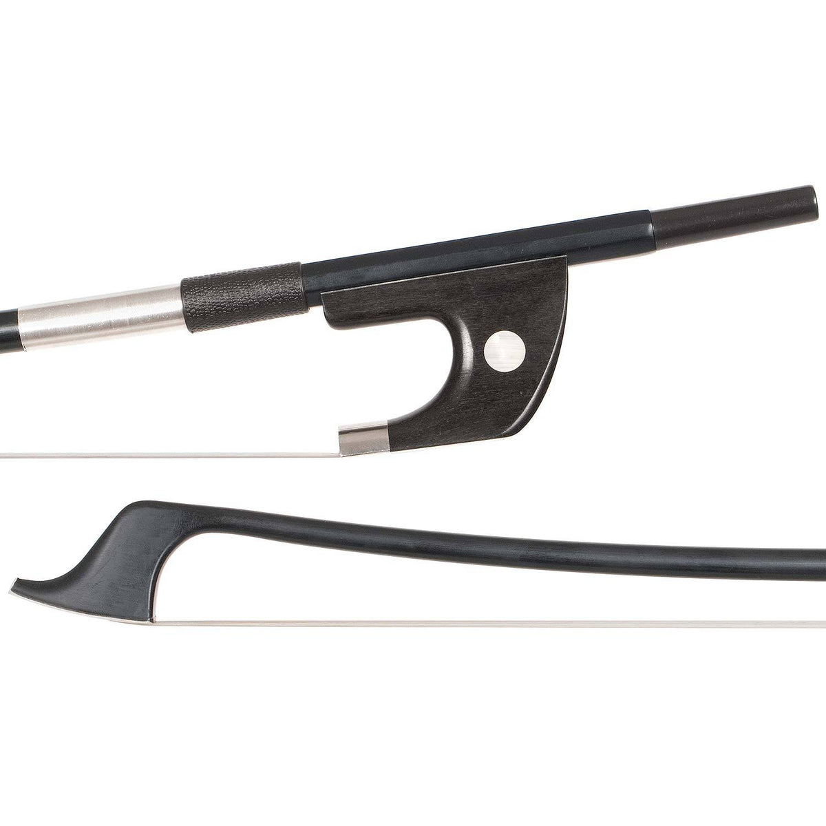 Black Carbon Graphite 3/4 German Bass Bow G7062