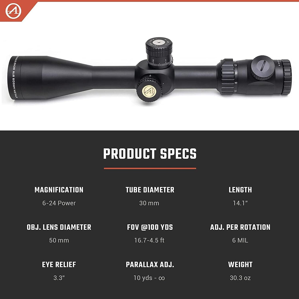 6-24X50 First Focal Plane Riflescope with Sunshade and Rings Z273