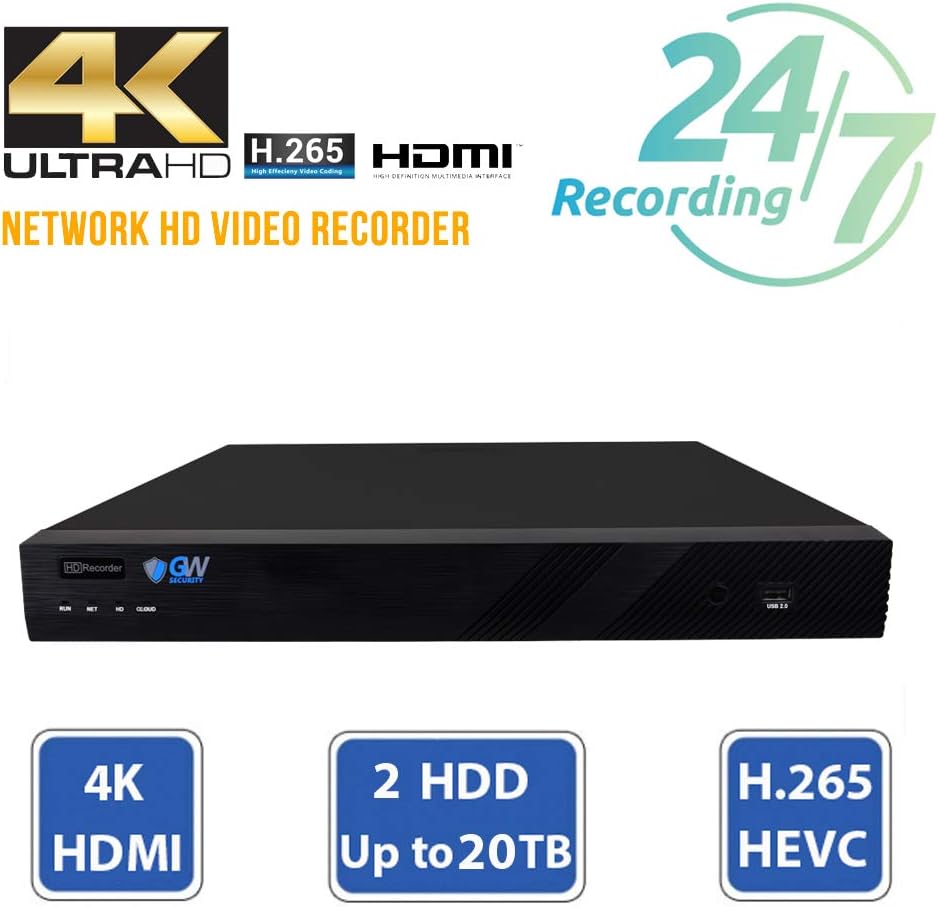 16 Channel 4K NVR 12 x 5MP PoE Security Camera System I737
