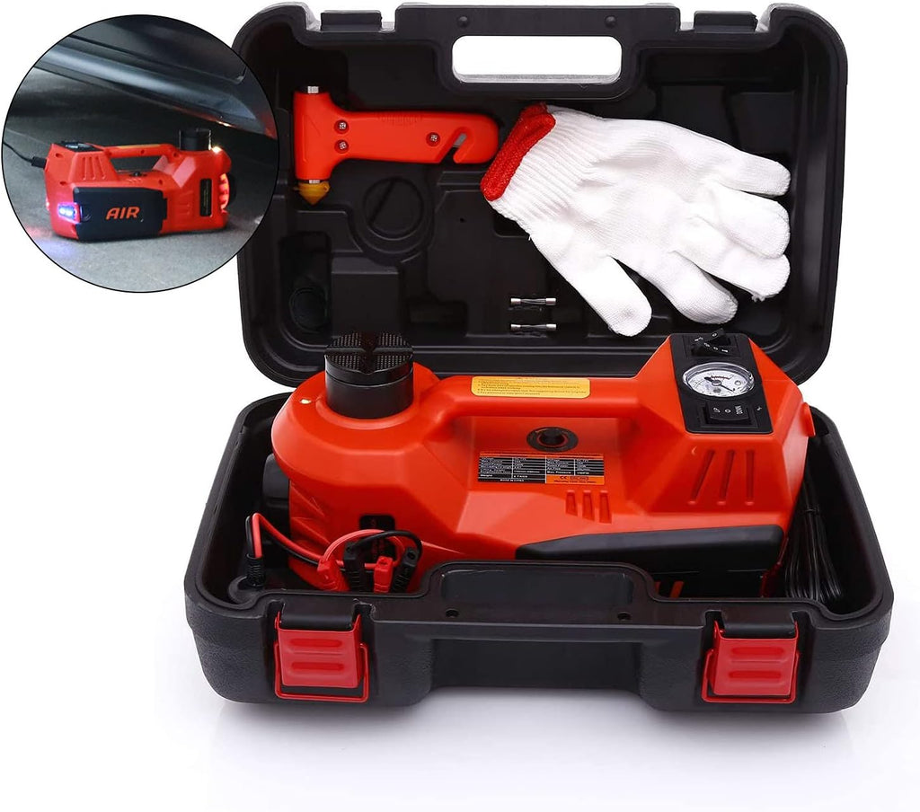 5 Ton Electric Hydraulic Car Jack Kit with Tire Pump N9934