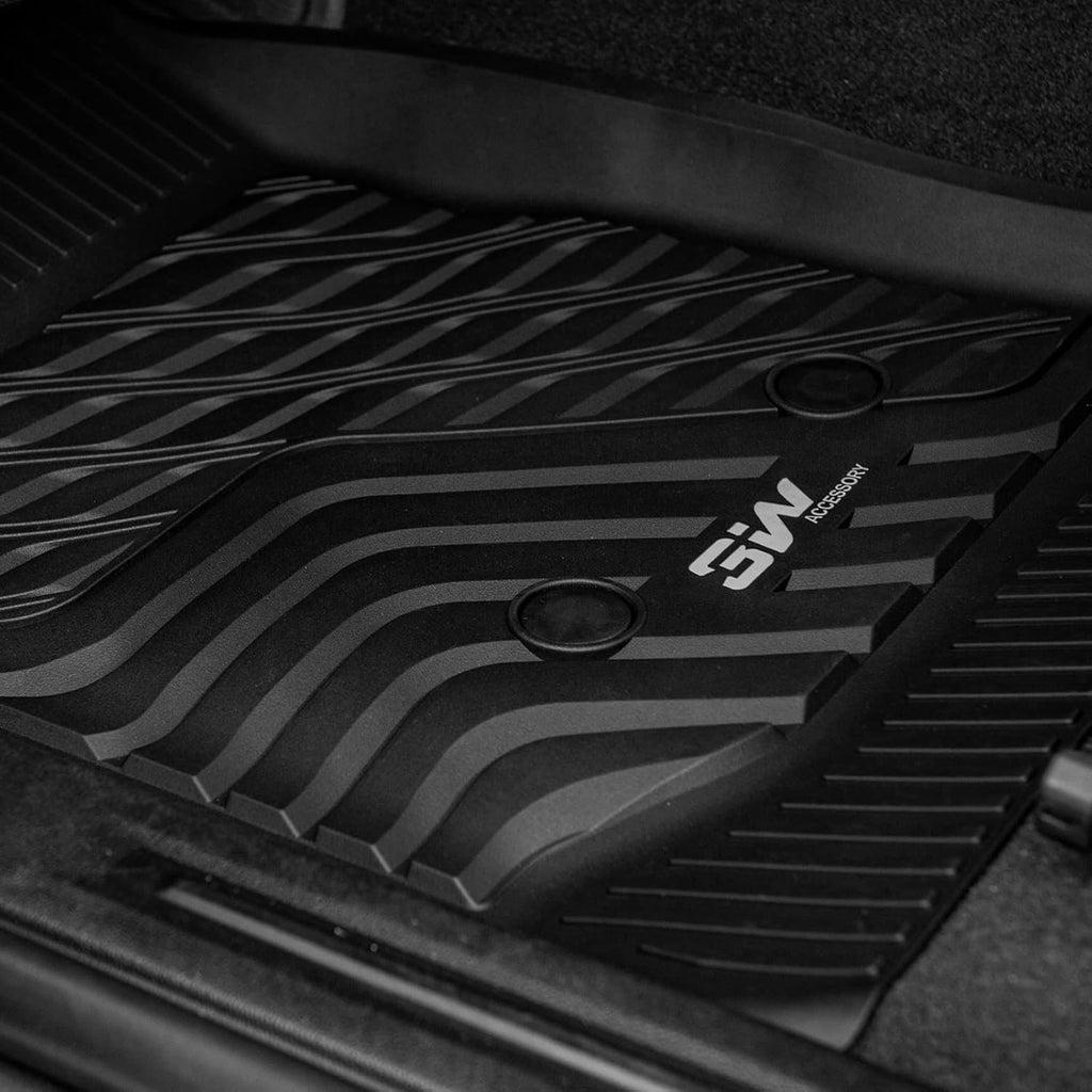 Black TPE All Weather Floor Mats 1st and 2nd Row Full Set P8768