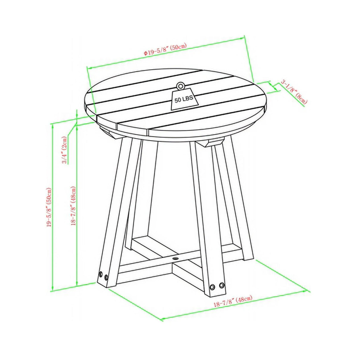 Solid Wood Side Table V505