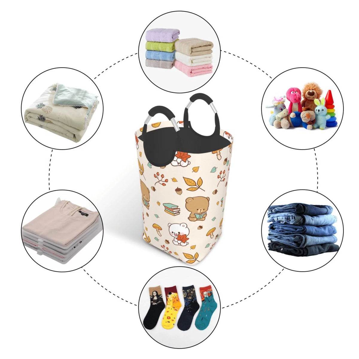 50L Rectangular Waterproof Foldable Laundry Hamper S213