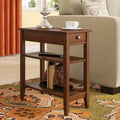 Mahogany Black End Table with Storage Q126570