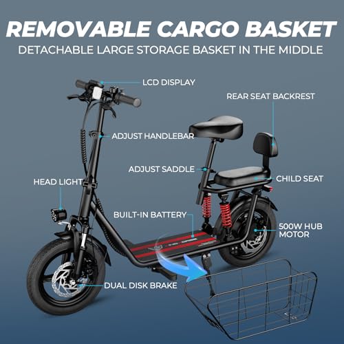 14” Tire 500W Electric Scooter with Seat Z81606
