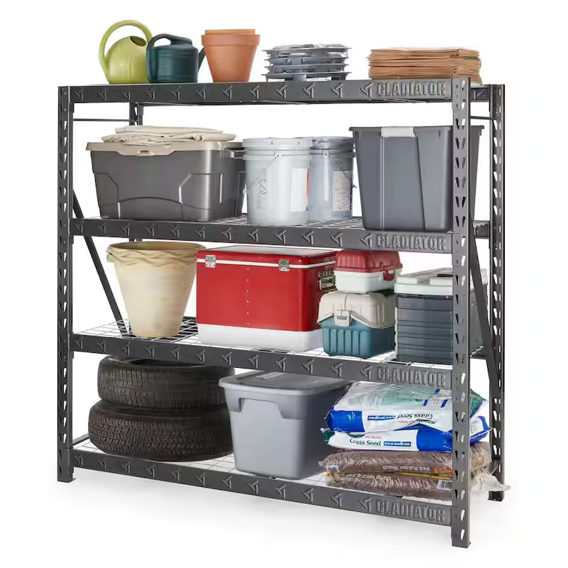 4-Tier Welded Steel Storage Shelving Unit O43155