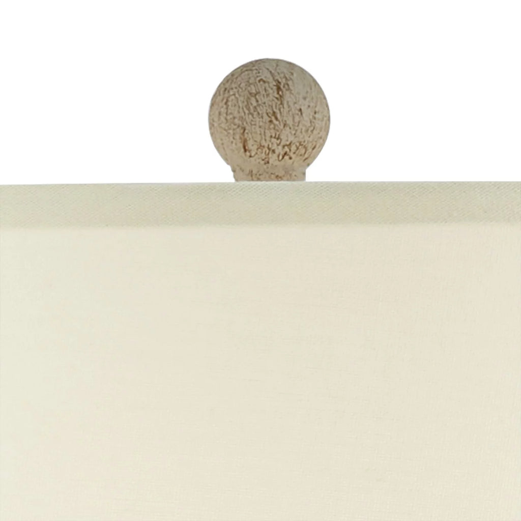 28" Tall Table Lamp with Cream Linen Drum Shade V74842