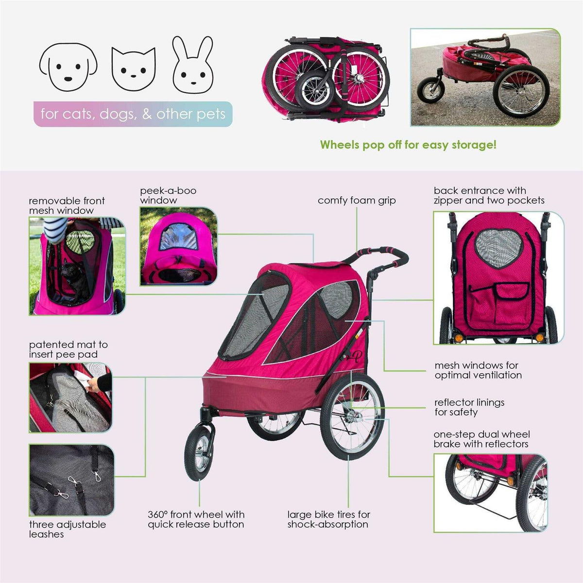 All Terrain Jogger Pet Stroller K80188
