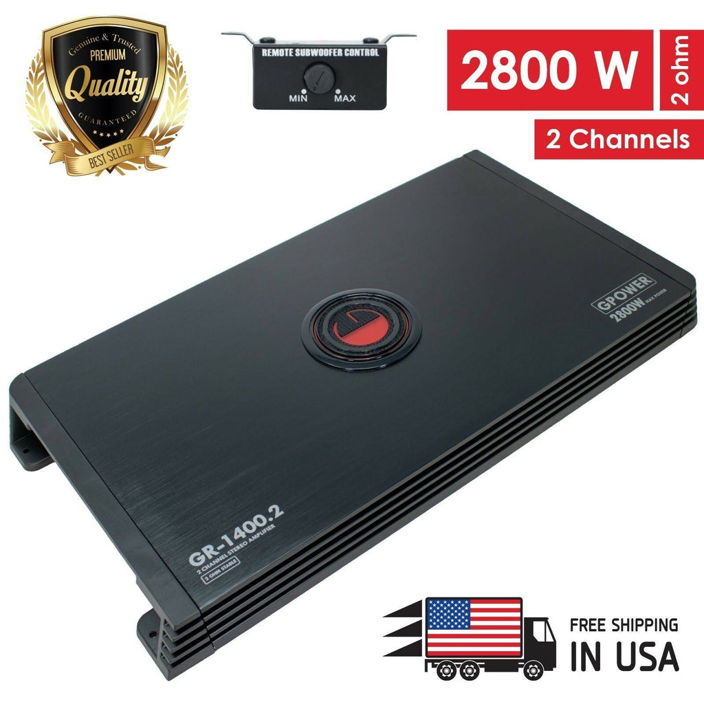 2 Channels 2800W Class A/B Car Audio Amplifier Y501