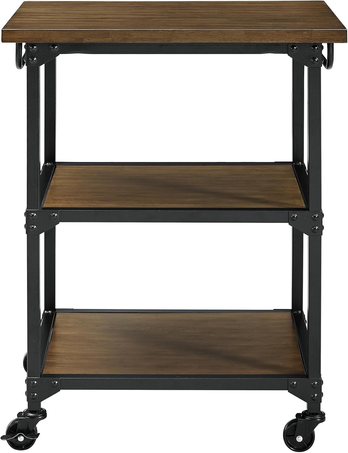 Multifunction Cart Rustic Antique Oak Black K1206
