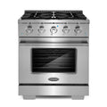 Gas Range with 4 Burners and Cast Iron Grates in Stainless Steel E94223