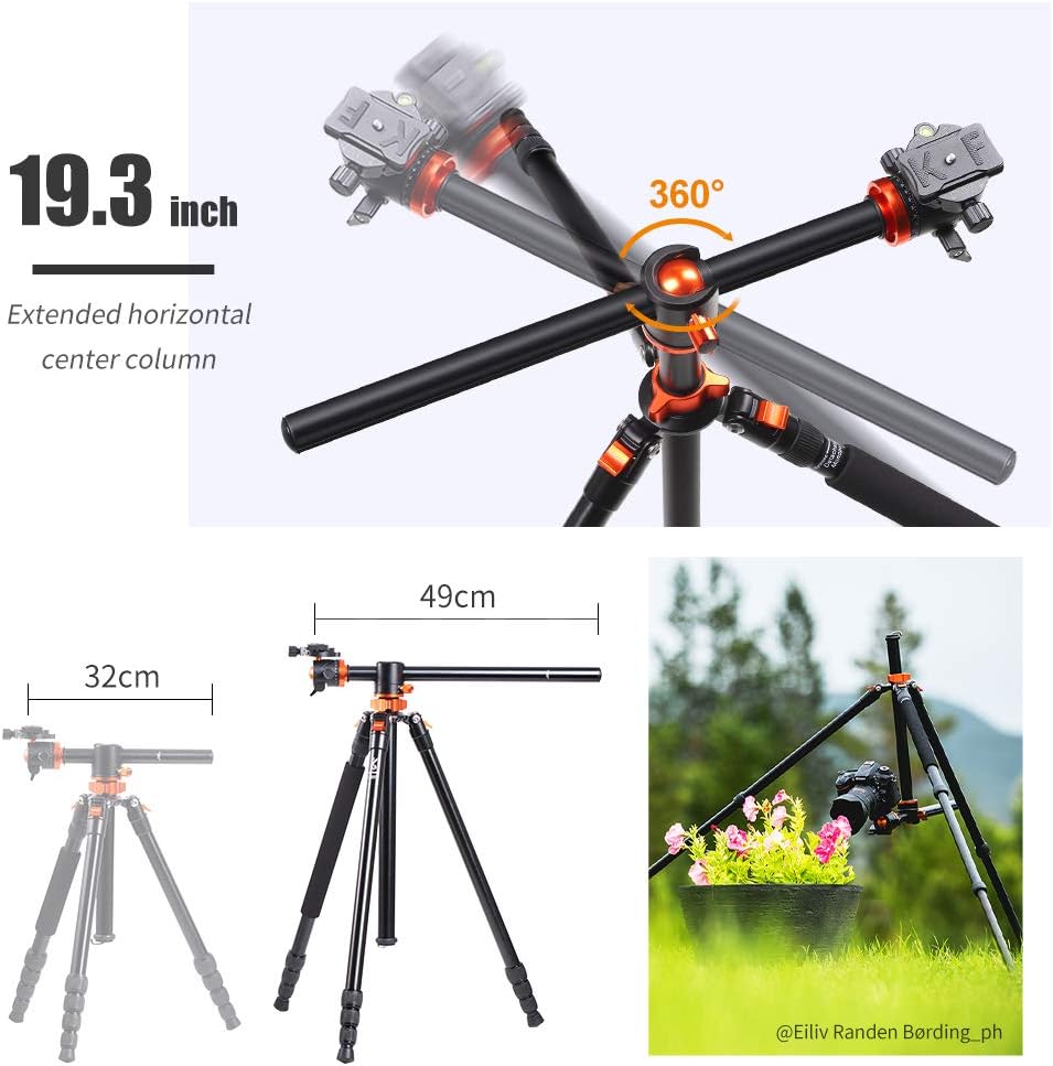 94 Inch 4 Section Aluminium Camera Tripod with 360 Degree Ball Head G479760