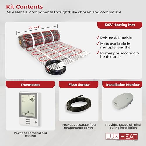 120v Electric Radiant Floor Heating System Mat Kit F246