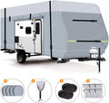 600D Waterproof Oxford Travel Trailer RV Cover with Tire Cover N83224