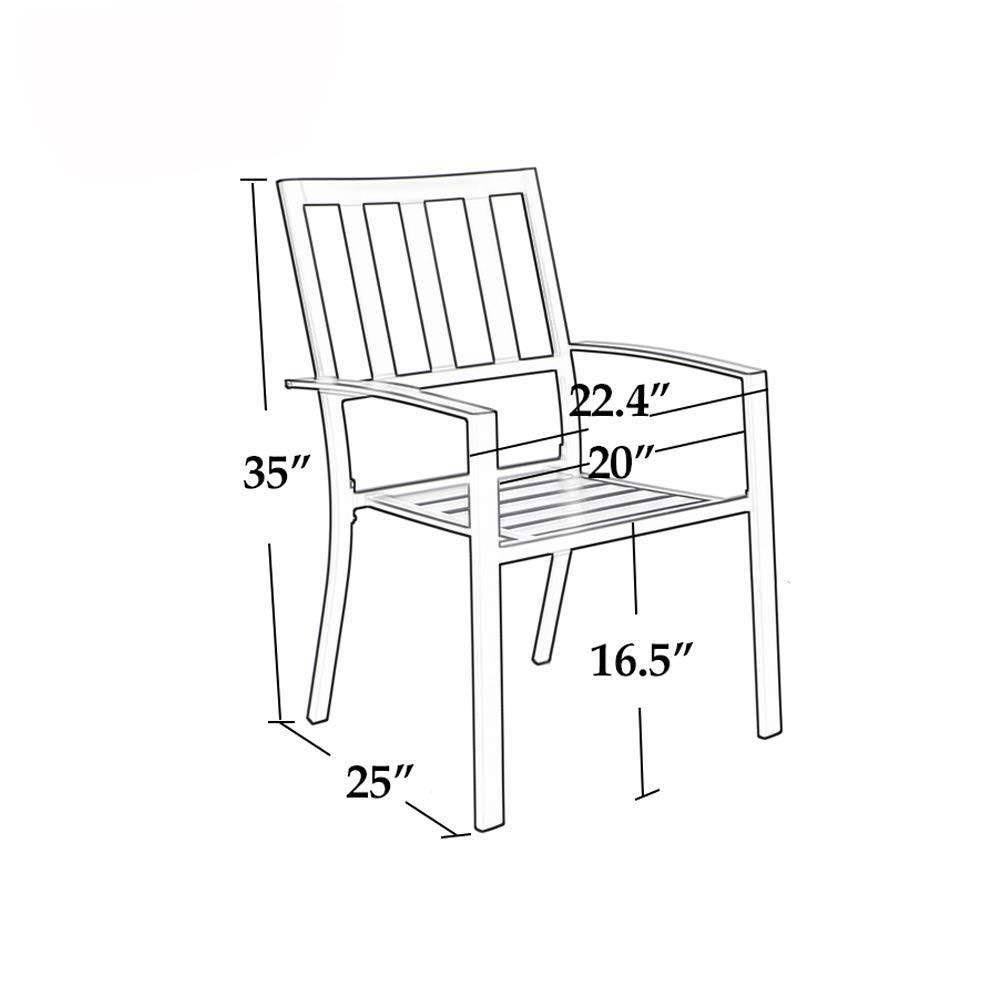 5pc Metal Indoor/Outdoor Dining Table with Arm Chairs G273511