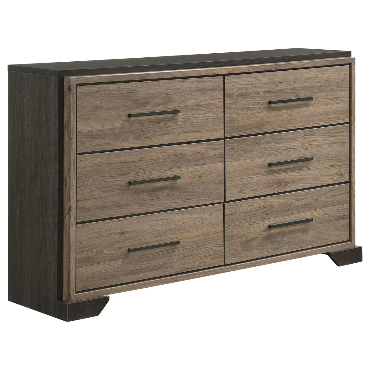5-piece Eastern King Bedroom Set Brown and Light Taupe C65532