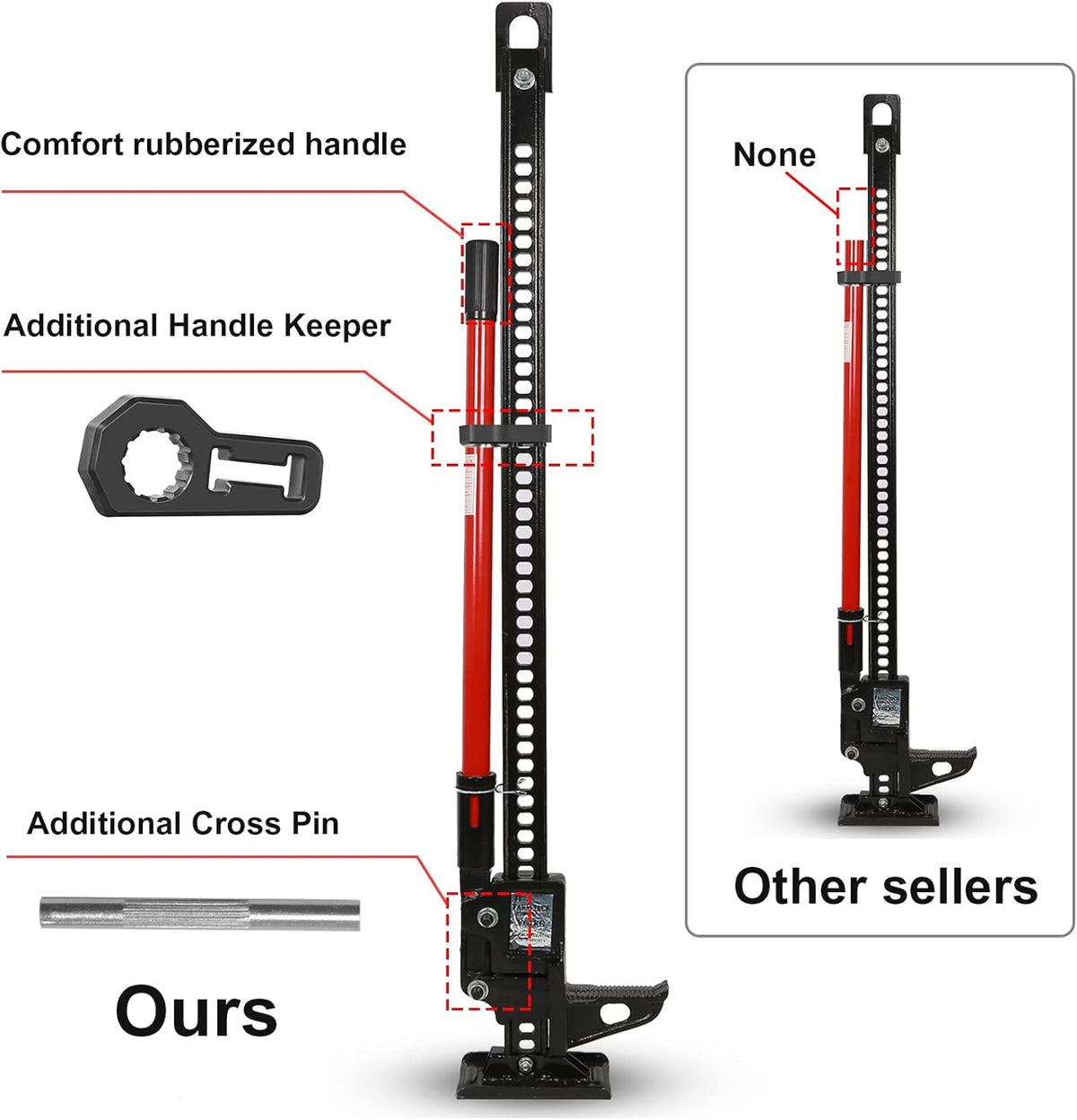 60 Off-Road High Lift Jack, 3 Tons Cast Steel F389