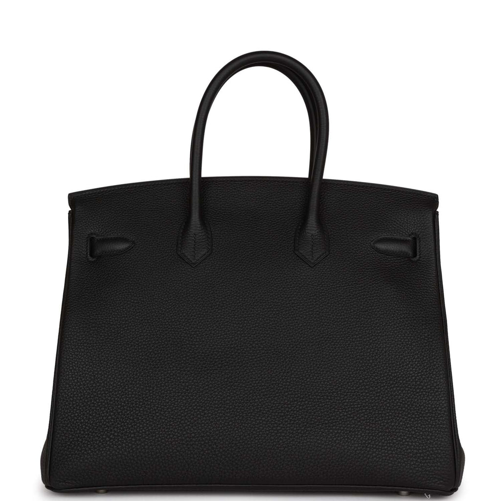 Black 35 Togo Leather Handbag O347