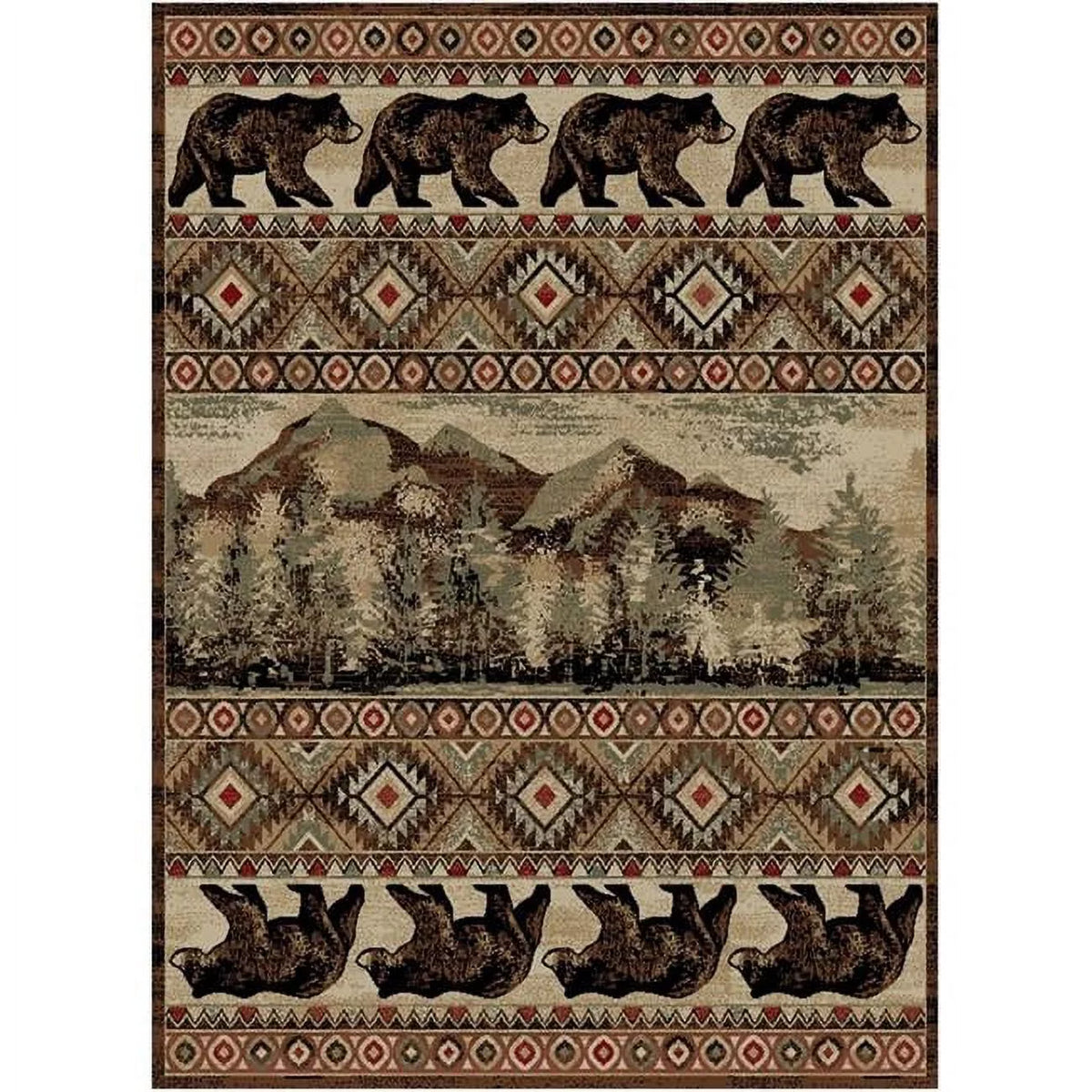 Multi Color Rectangle Area Rug Z219245
