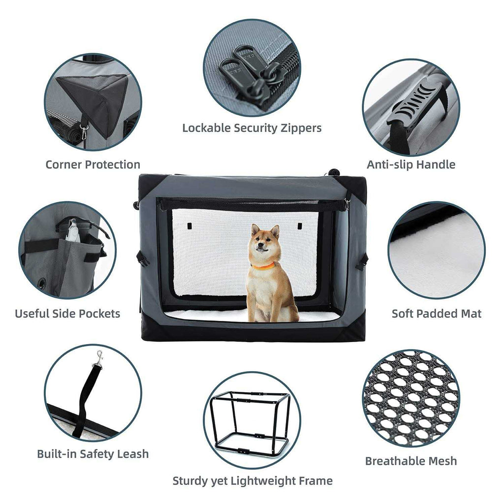 Collapsible 4-Door Soft Dog Crate Z64406