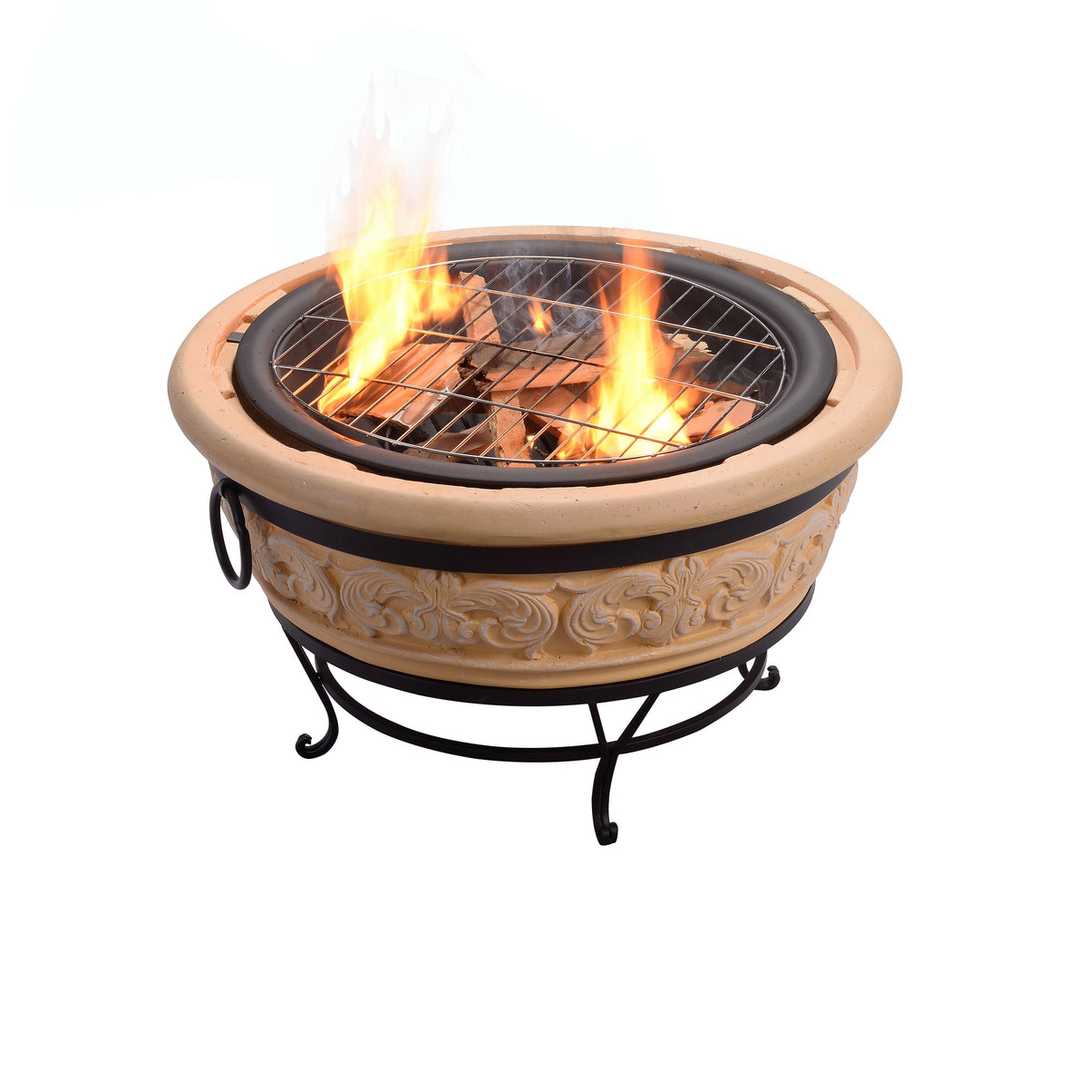 27 inch Round Wood Burning Fire Pit H403