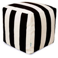 Black Vertical Stripe Small Cube V581