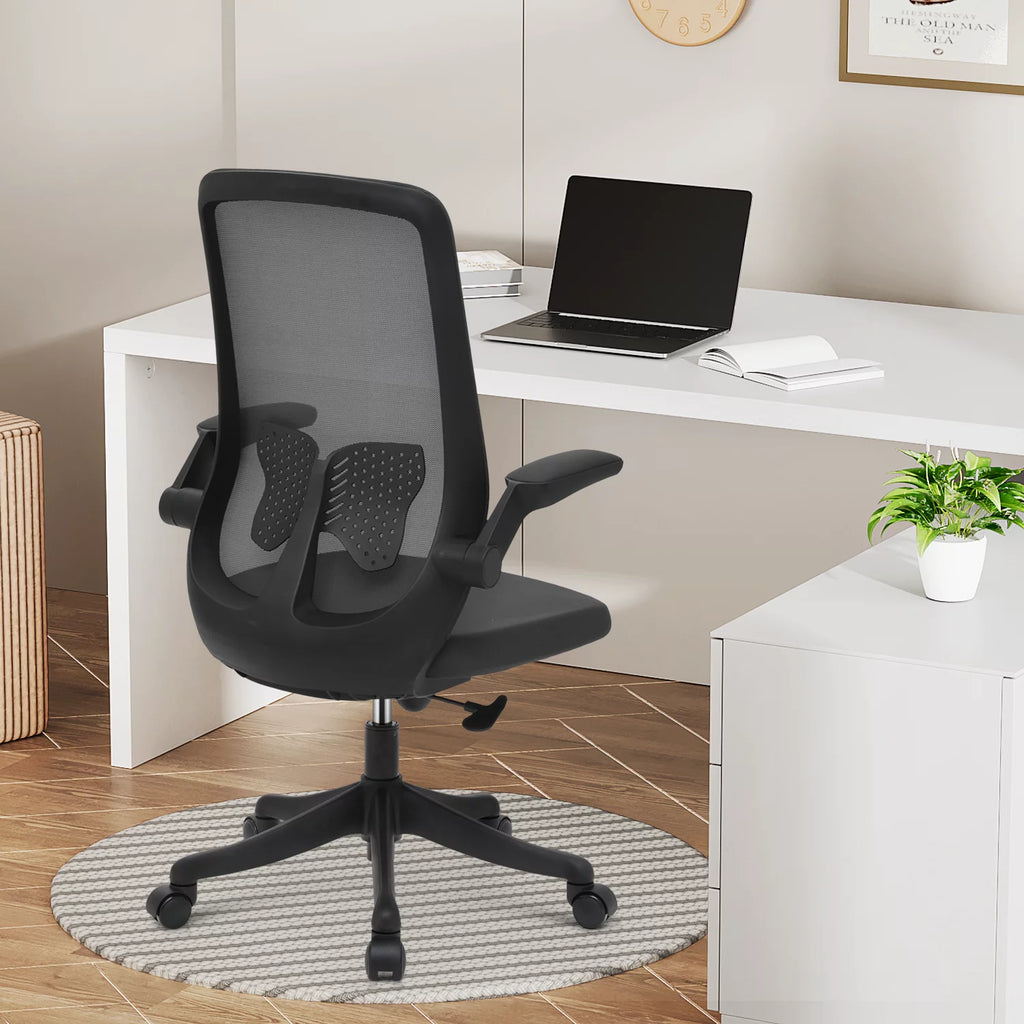 Black Adjustable Mesh Office Chair with Armrest K996