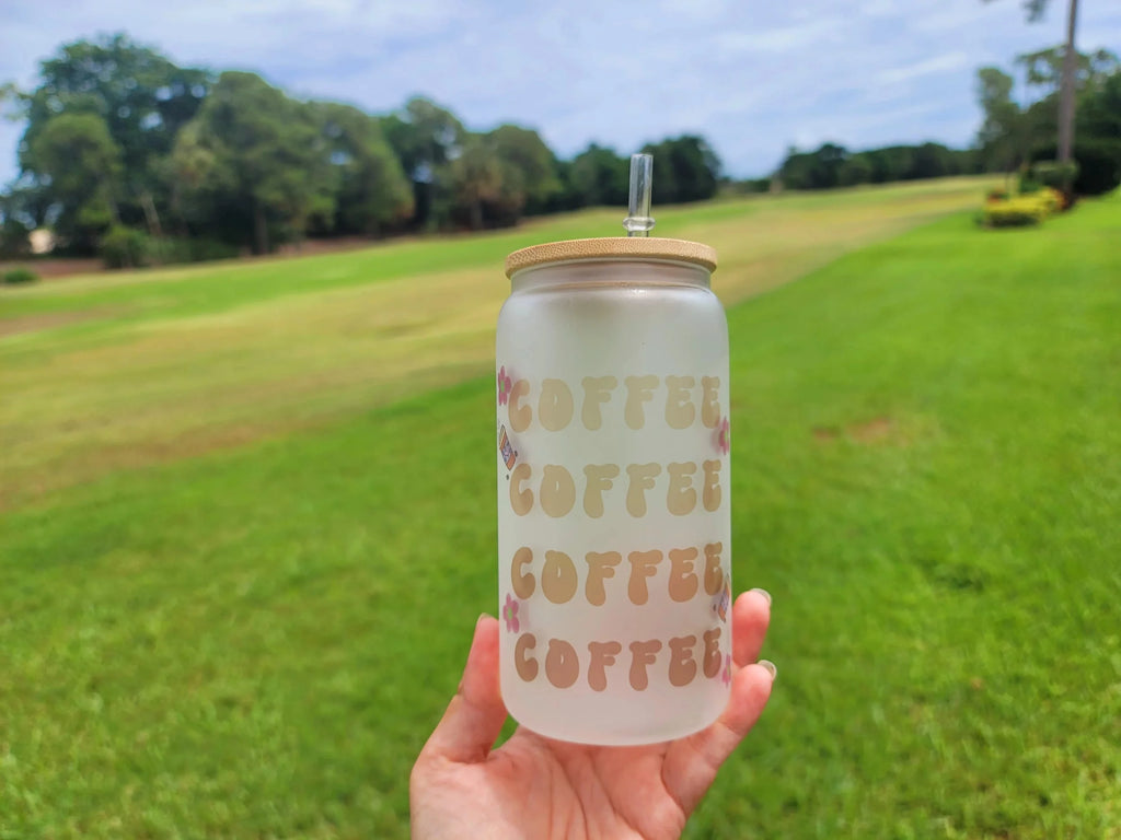 16 oz Coffee Beer Can Glass K137