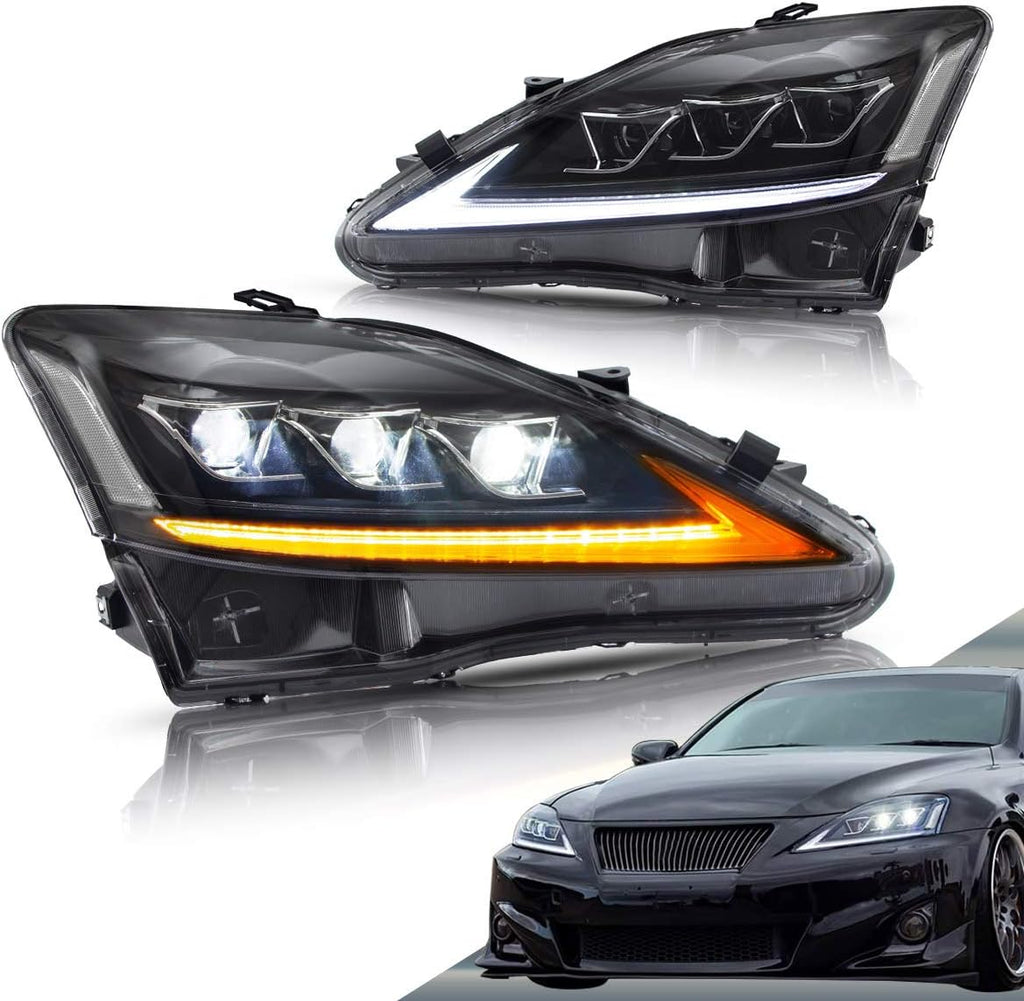 Led Headlights with Sequential Indicator Amber Reflector N6825