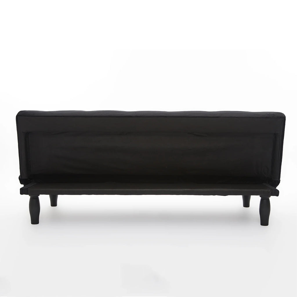 Black Velvet Futon Sofa Bed J606