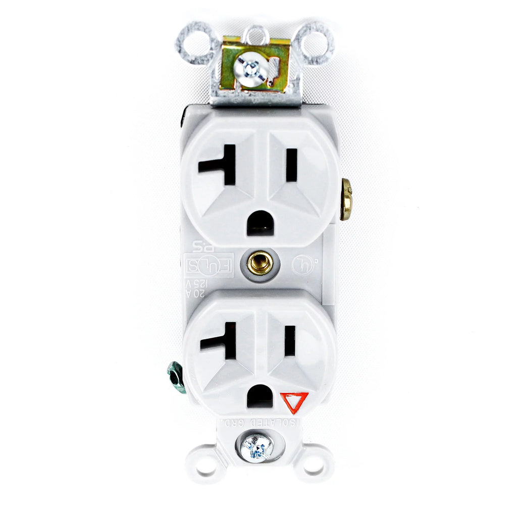 Duplex Receptacle 20A 125V Isolate Ground Gray 10 Pack Q273890