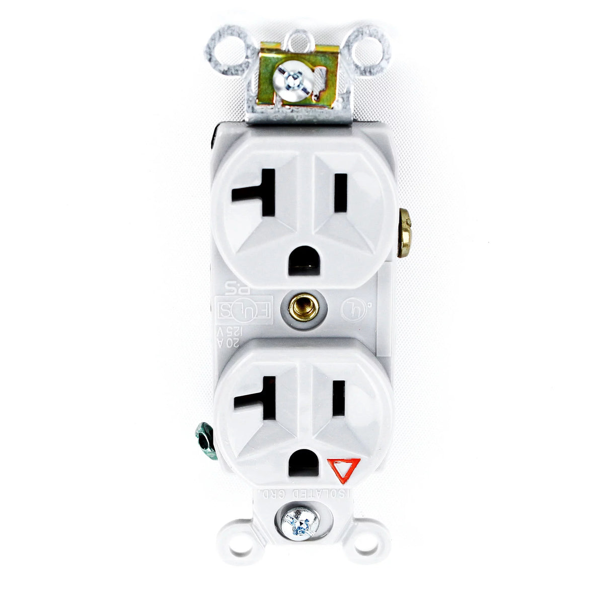 Duplex Receptacle 20A 125V Isolate Ground Gray 10 Pack Q273890