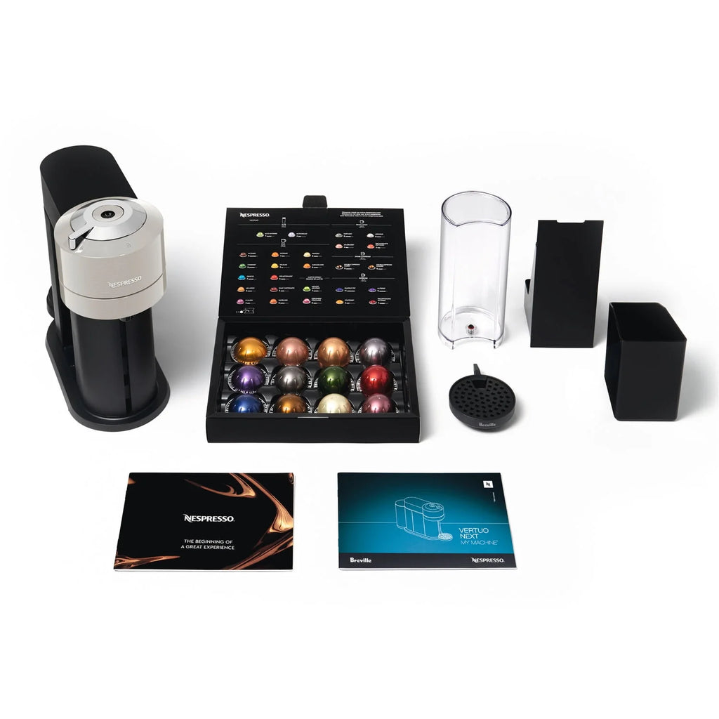 Light Gray Coffee and Espresso Maker with Black Milk Frother B919791