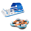 Inflatable Island Raft & 4 Person Lounger W942