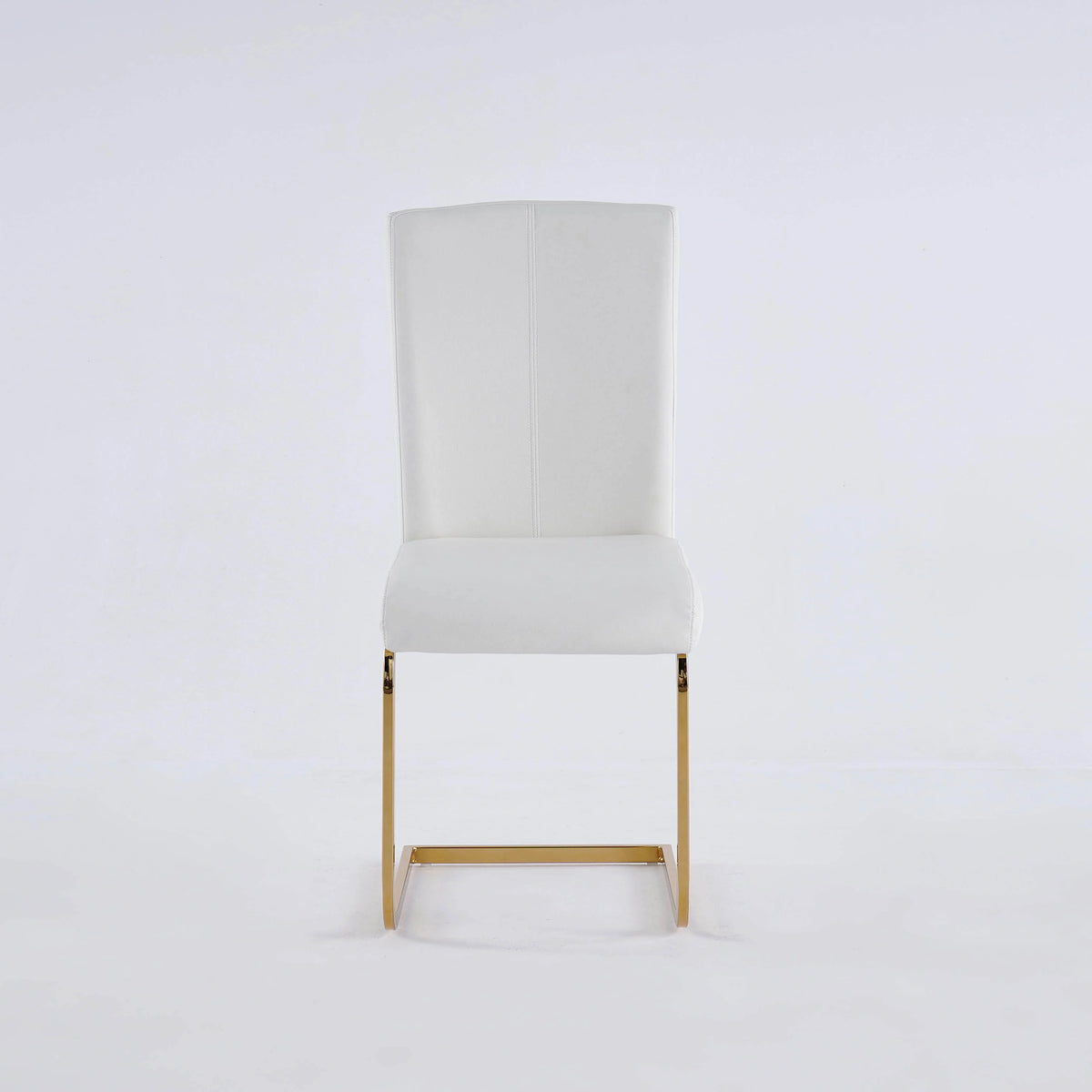 White PU Leather Dining Chairs Set of 2 S551202