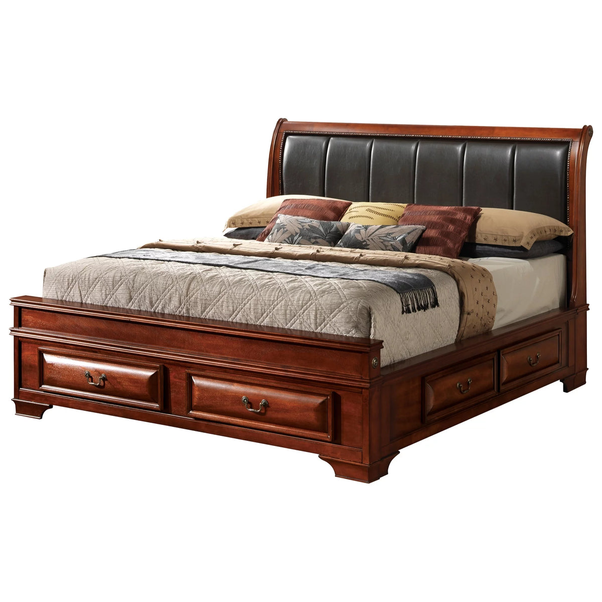 Oak Full Panel Beds Z71048