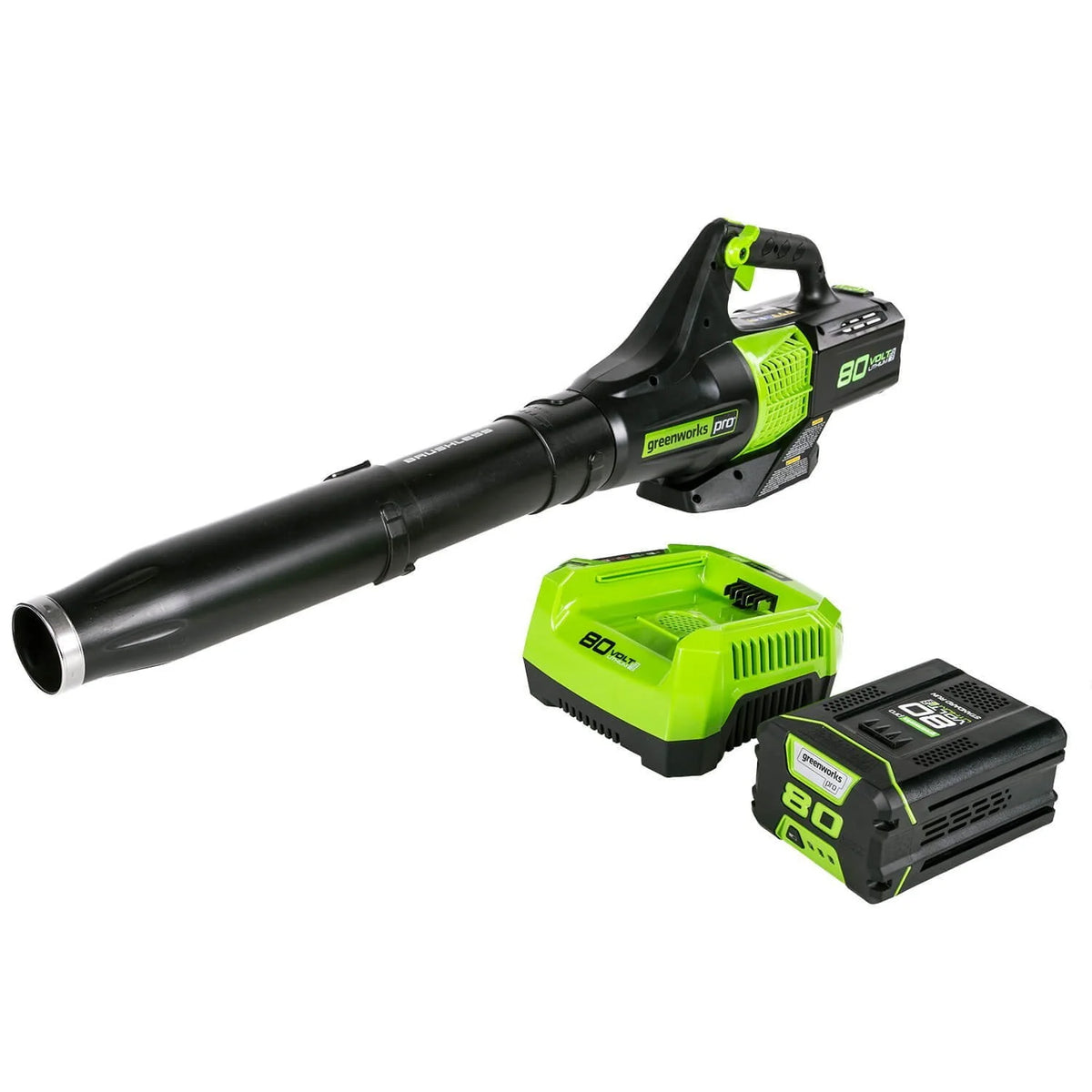 80V 580 Cfm 145 Mph Brushless Leaf Blower with 2.5 Ah Battery & Charger Z7069
