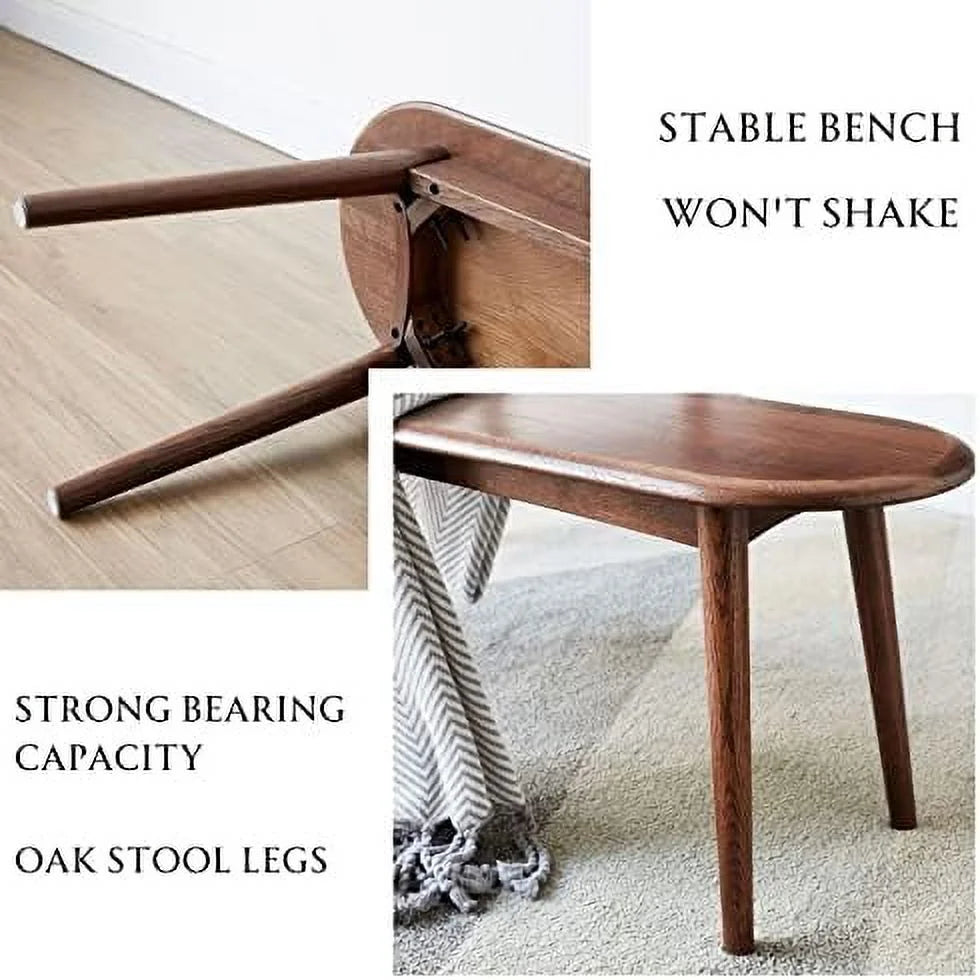 Solid Oak Wood Bench 47.24inch N47250