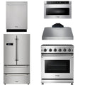 30 Propane Gas Range, Range Hood, Microwave, Refrigerator, Dishwasher A43186