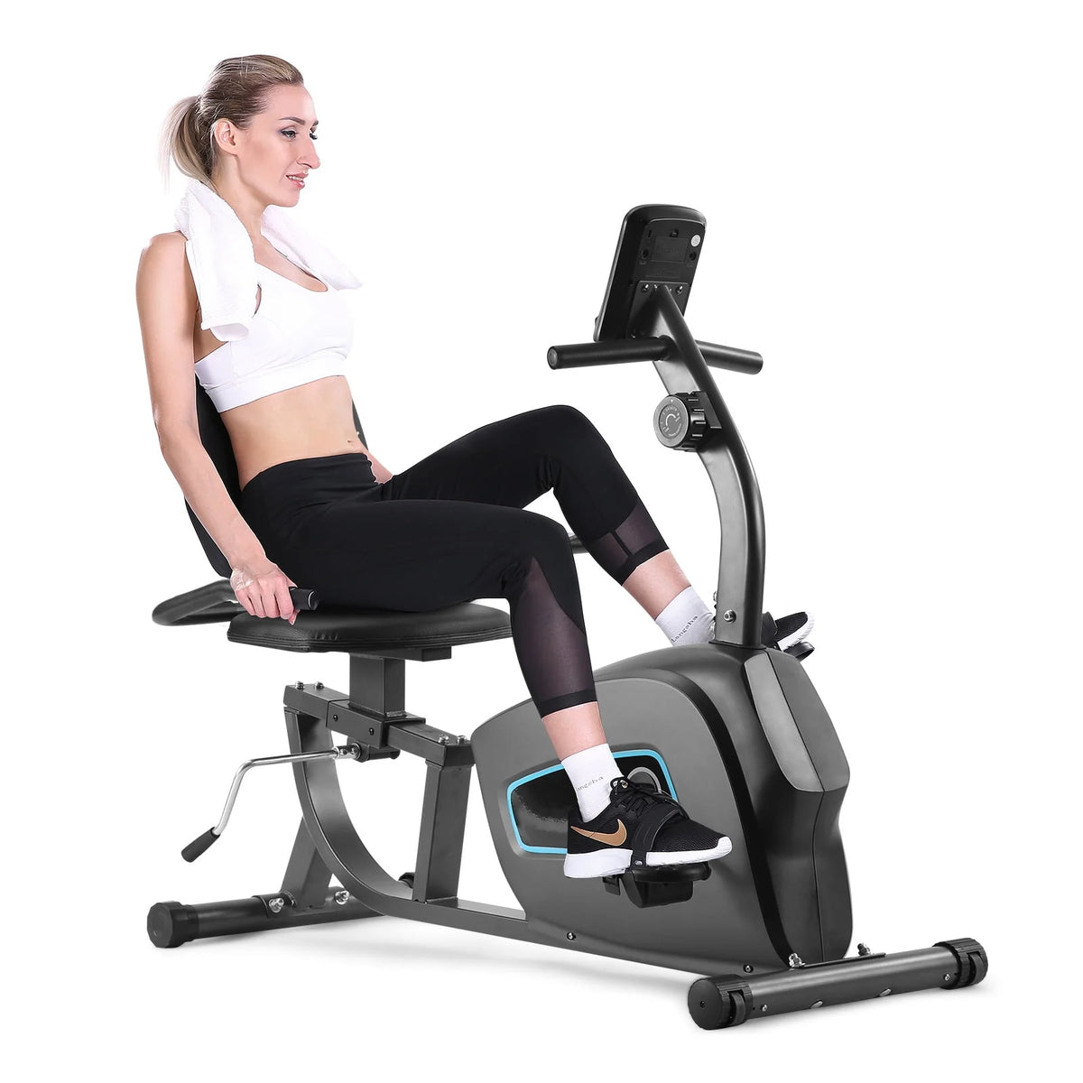 Indoor Recumbent Exercise Bike with Adjustable Seat K81195